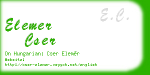 elemer cser business card